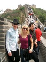 Sue-Anne Webster and Tim Ellis on a Great Wall in China Covering FISM