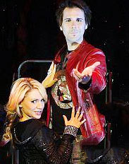 Inside Magic Image of Magician Jan Rouven and His Lovely Assistant Johanna Grajales