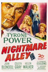 Inside Magic Image of Movie Poster for Nightmare Alley Starring Tyrone Power and Joan Blondell